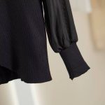 خرید شومیز بافت آستین حریر فانتزی - تصویر 5