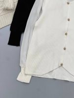 خرید شومیز بافت آستین حریر فانتزی - تصویر 3