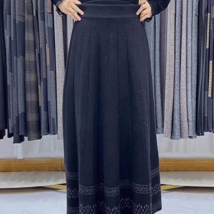 دامن بافت گلدوخت خرید دامن بافت گلدوخت شده