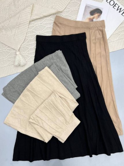 خرید دامن بافت زمستانه بلند