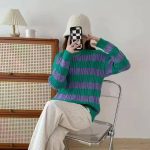 خرید شومیز بافت راه راه فشن - تصویر 4